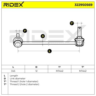 Stabilizer Link RIDEX 3229S0569 3229S0569 - photo 7