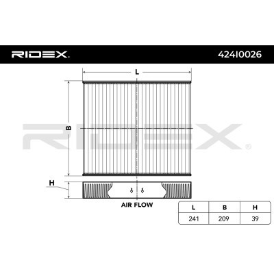Cabin Air Filter RIDEX 424I0026 424I0026 - photo 3