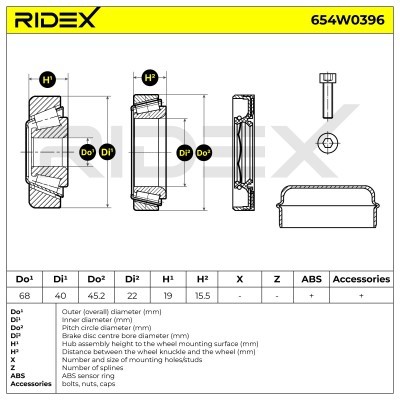 Wheel Bearing RIDEX 654W0396 654W0396 - photo 5