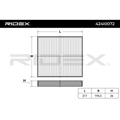 Cabin Air Filter RIDEX 424I0072 424I0072 - photo 1