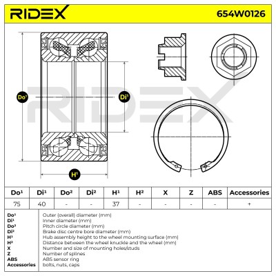 Wheel Bearing RIDEX 654W0126 654W0126 - photo 3