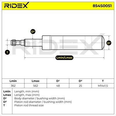 Shock Absorber RIDEX 854S0051 854S0051 - photo 7
