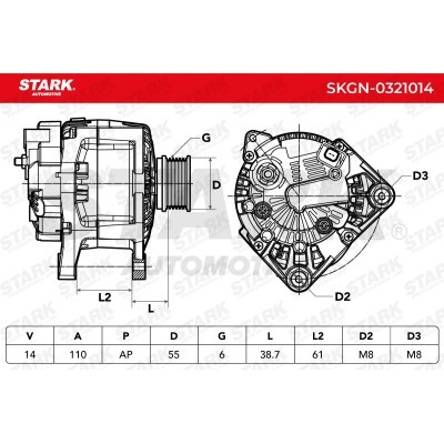 Alternator Stark SKGN-0321014 SKGN-0321014 - photo 7