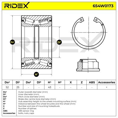 Wheel Bearing RIDEX 654W0173 654W0173 - photo 3