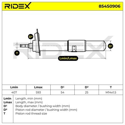 Shock Absorber RIDEX 854S0906 854S0906 - photo 8