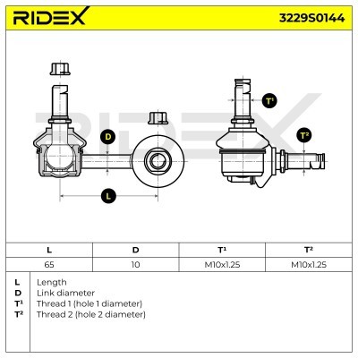Stabilizer Link RIDEX 3229S0144 3229S0144 - photo 6