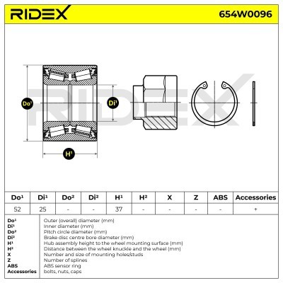 Wheel Bearing RIDEX 654W0096 654W0096 - photo 6