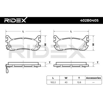 Brake Pads Set RIDEX 402B0405 402B0405 - photo 7