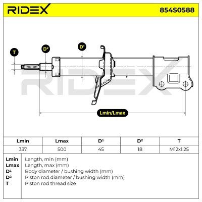 Shock Absorber RIDEX 854S0588 854S0588 - photo 8