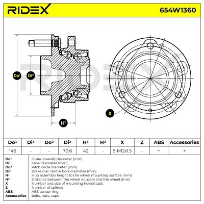 Wheel Bearing RIDEX 654W1360 654W1360 - photo 6