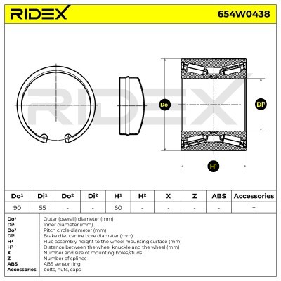 Wheel Bearing RIDEX 654W0438 654W0438 - photo 5