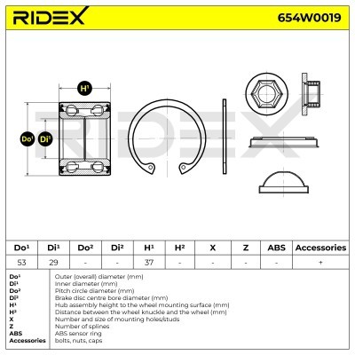 Wheel Bearing RIDEX 654W0019 654W0019 - photo 2