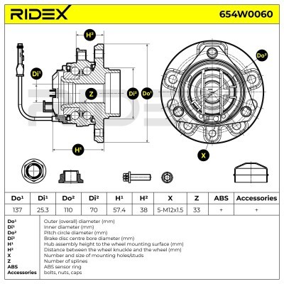 Wheel Bearing RIDEX 654W0060 654W0060 - photo 3