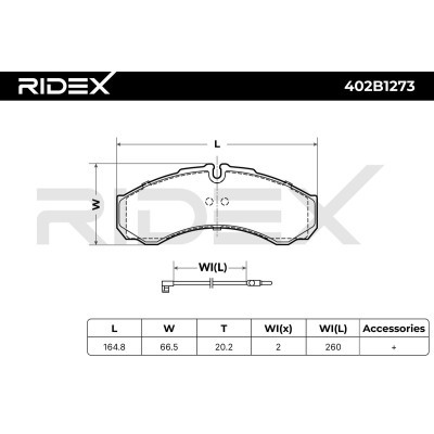 Brake Pads Set RIDEX 402B1273 402B1273 - photo 6