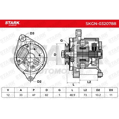 Alternator Stark SKGN-0320788 SKGN-0320788 - photo 5