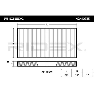 Cabin Air Filter RIDEX 424I0315 424I0315 - photo 5
