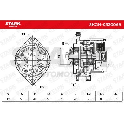 Alternator Stark SKGN-0320069 SKGN-0320069 - photo 6