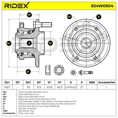Wheel Bearing RIDEX 654W0604 654W0604 - photo 6