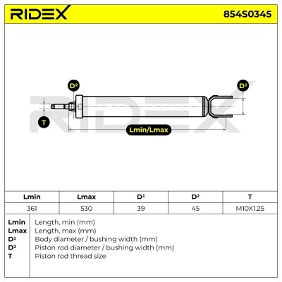 Shock Absorber RIDEX 854S0345 854S0345 - photo 8