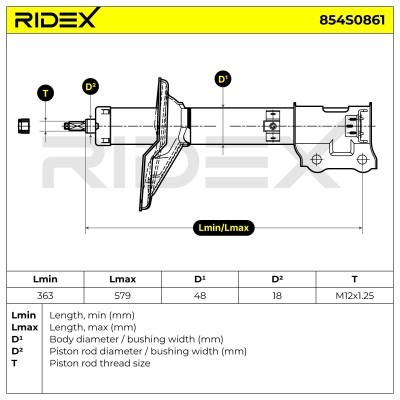Shock Absorber RIDEX 854S0861 854S0861 - photo 6