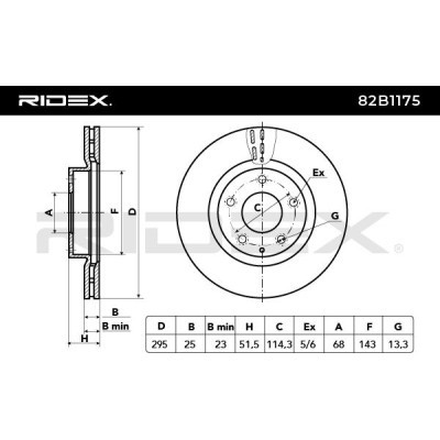 Brake Disc RIDEX 82B1175 82B1175 - photo 3