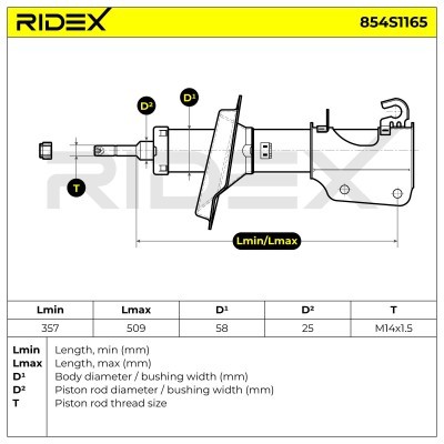 Shock Absorber RIDEX 854S1165 854S1165 - photo 8