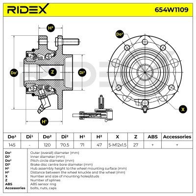 Wheel Bearing RIDEX 654W1109 654W1109 - photo 5