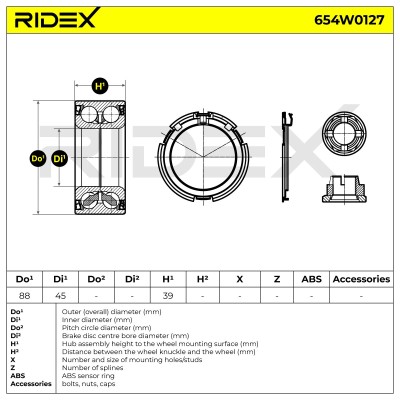 Wheel Bearing RIDEX 654W0127 654W0127 - photo 3