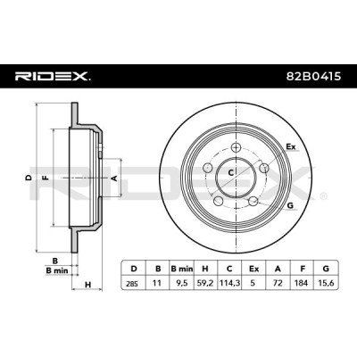 Brake Disc RIDEX 82B0415 82B0415 - photo 5