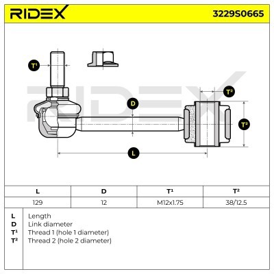 Stabilizer Link RIDEX 3229S0665 3229S0665 - photo 5