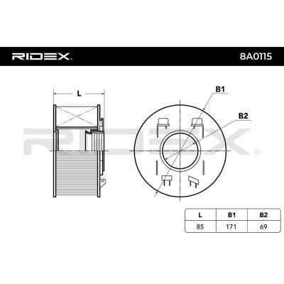 Air Filter RIDEX 8A0115 8A0115 - photo 3