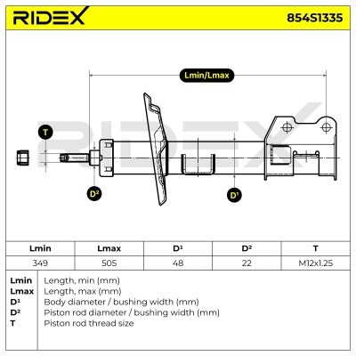 Shock Absorber RIDEX 854S1335 854S1335 - photo 6