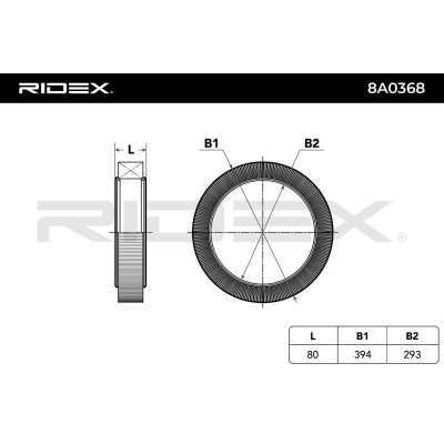 Air Filter RIDEX 8A0368 8A0368 - photo 6