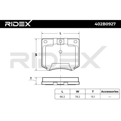 Brake Pads Set RIDEX 402B0927 402B0927 - photo 6
