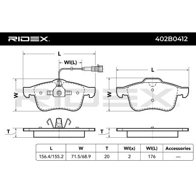 Brake Pads Set RIDEX 402B0412 402B0412 - photo 4