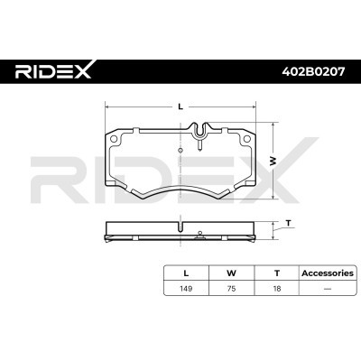 Brake Pads Set RIDEX 402B0207 402B0207 - photo 8