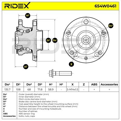 Wheel Bearing RIDEX 654W0461 654W0461 - photo 5
