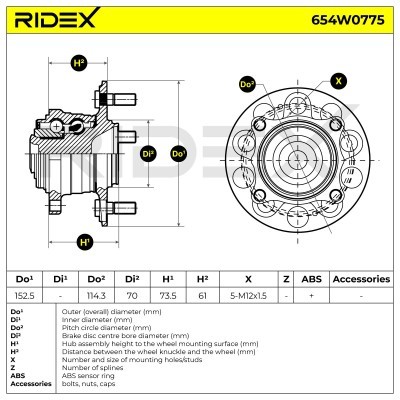 Wheel Bearing RIDEX 654W0775 654W0775 - photo 5
