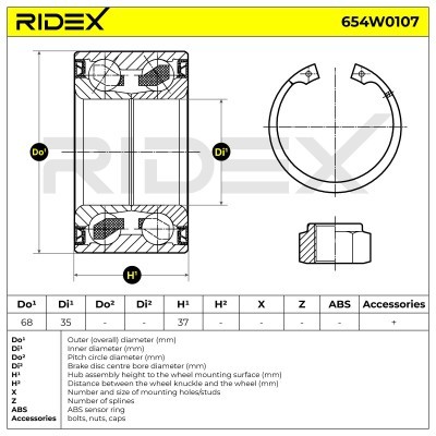 Wheel Bearing RIDEX 654W0107 654W0107 - photo 3