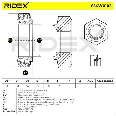 Wheel Bearing RIDEX 654W0102 654W0102 - photo 3