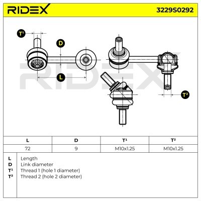 Stabilizer Link RIDEX 3229S0292 3229S0292 - photo 6