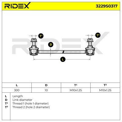 Stabilizer Link RIDEX 3229S0317 3229S0317 - photo 7