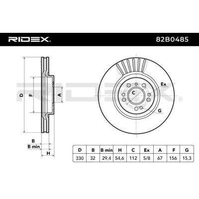 Brake Disc RIDEX 82B0485 82B0485 - photo 4
