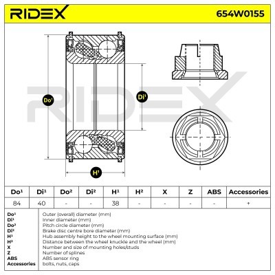 Wheel Bearing RIDEX 654W0155 654W0155 - photo 3