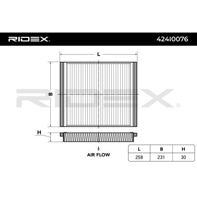 Cabin Air Filter RIDEX 424I0076 424I0076 - photo 2