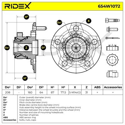 Wheel Bearing RIDEX 654W1072 654W1072 - photo 8
