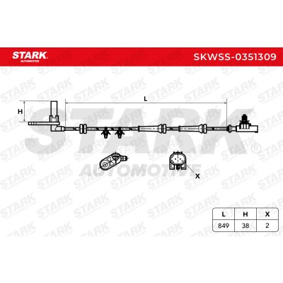 ABS Sensor Stark SKWSS-0351309 SKWSS-0351309 - photo 6