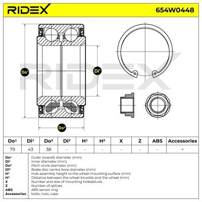 Wheel Bearing RIDEX 654W0448 654W0448 - photo 3