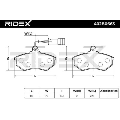 Brake Pads Set RIDEX 402B0663 402B0663 - photo 10