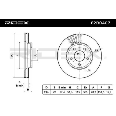 Brake Disc RIDEX 82B0407 82B0407 - photo 6